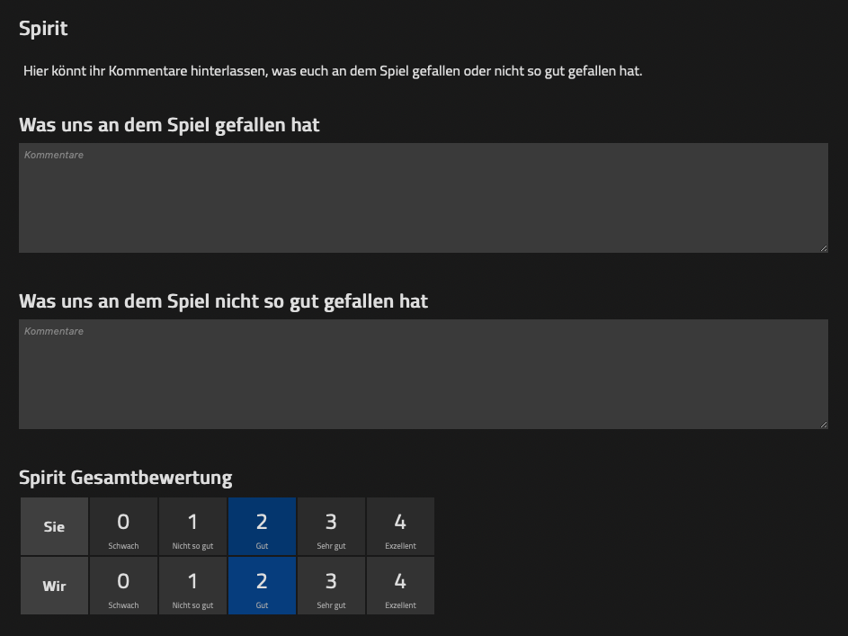 Screenshot Spiritformular